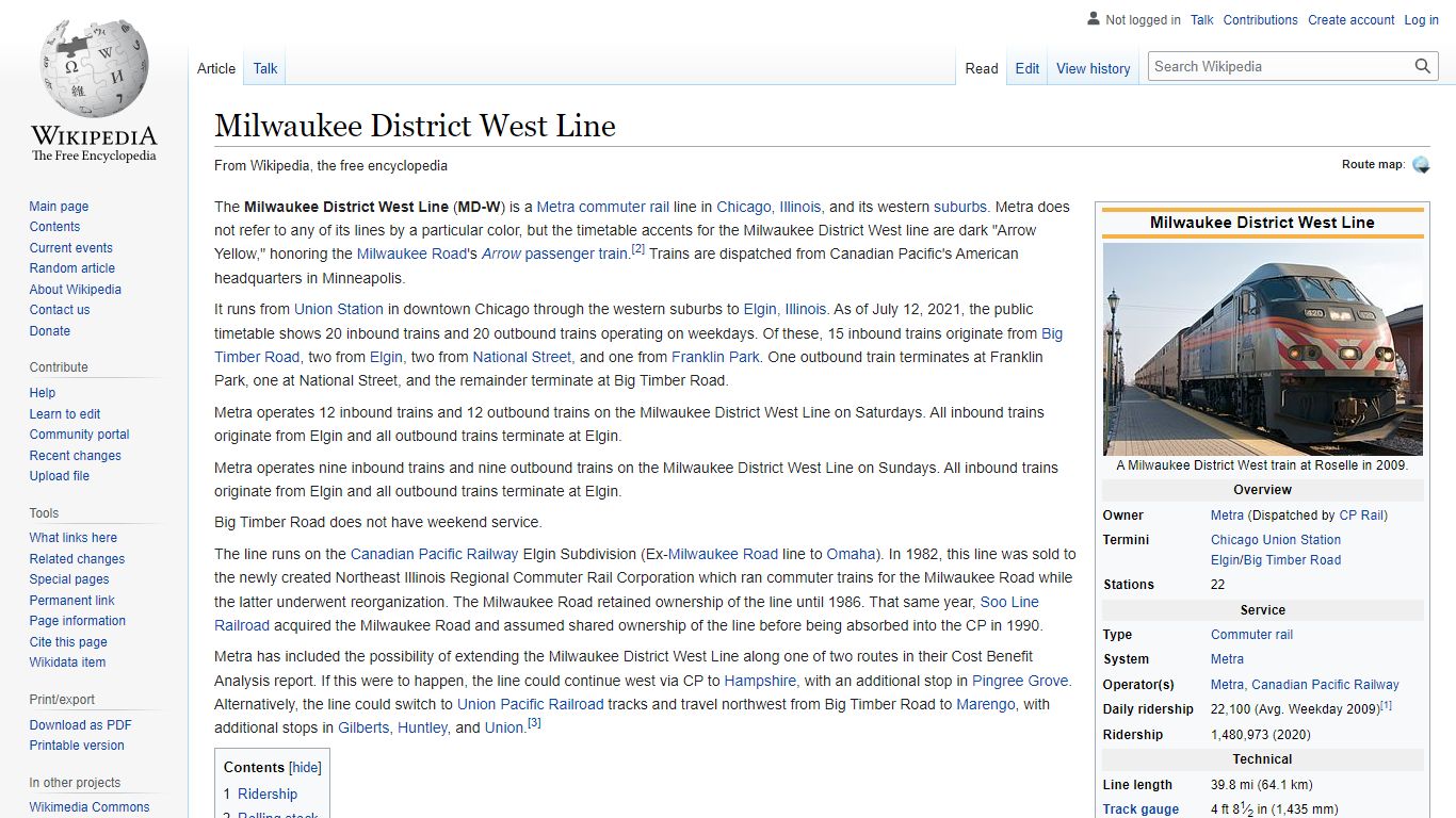 Milwaukee District West Line - Wikipedia