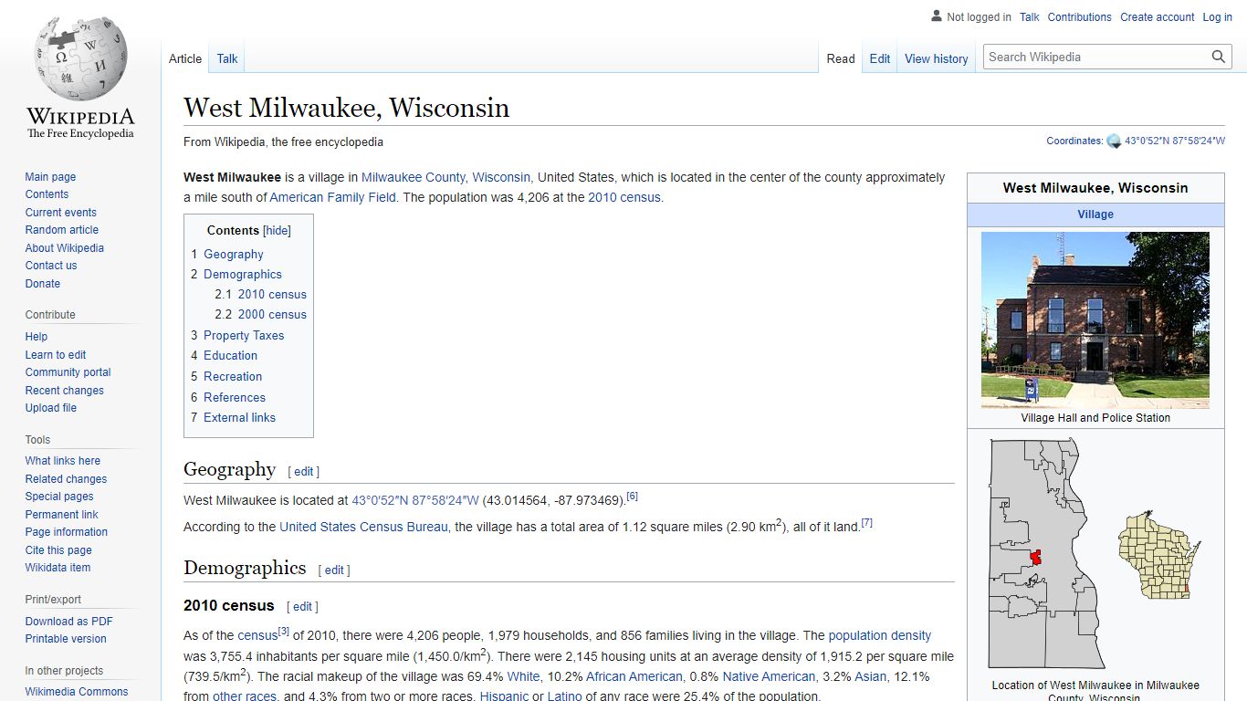 West Milwaukee, Wisconsin - Wikipedia