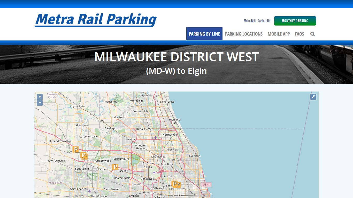 MILWAUKEE DISTRICT WEST - Metra Rail Parking